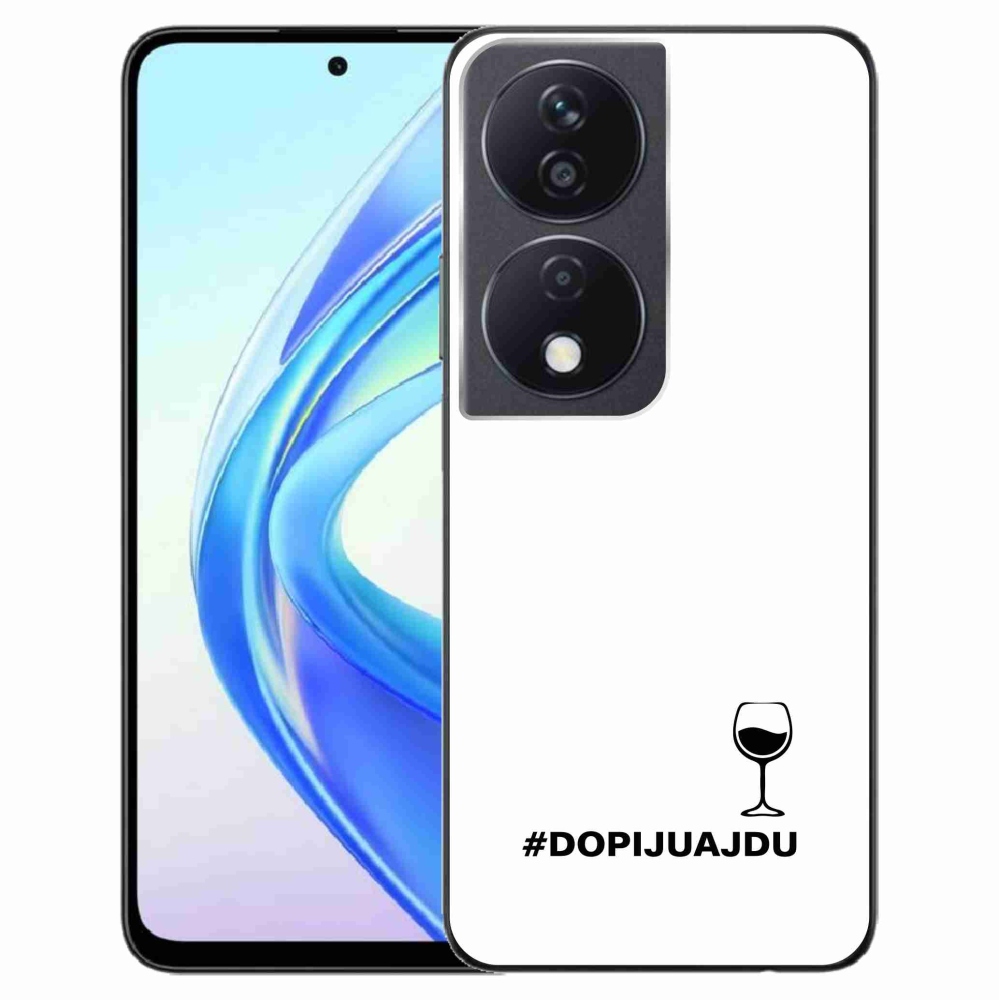 Gelový kryt mmCase na Honor X7b/Honor 90 Smart - vinný motiv bílé pozadí