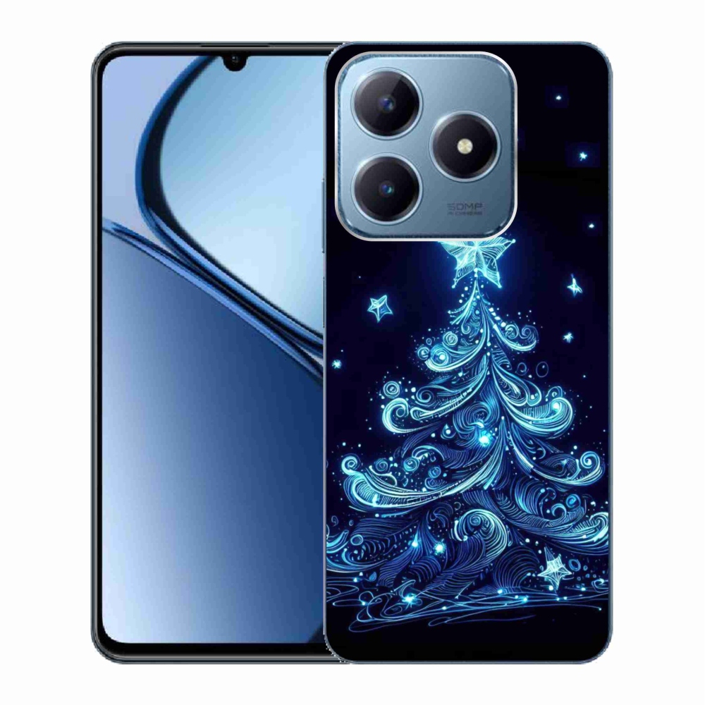 Gelový kryt mmCase na Realme C63 - neonový vánoční stromek 4