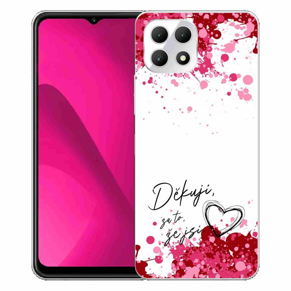 Gelový kryt mmCase na T-Mobile T Phone 2 - zamilovaný text 2 bílé pozadí