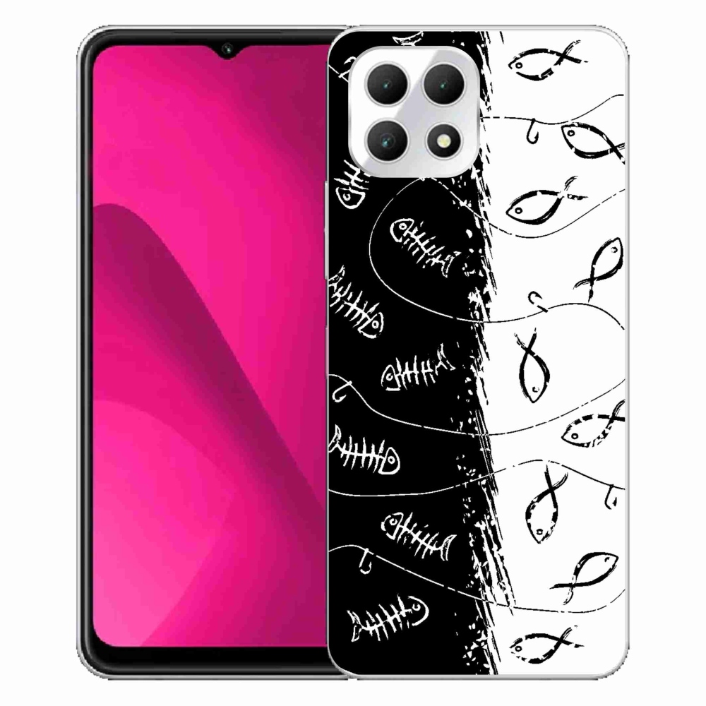 Gelový kryt mmCase na T-Mobile T Phone 2 - kostry a rybky