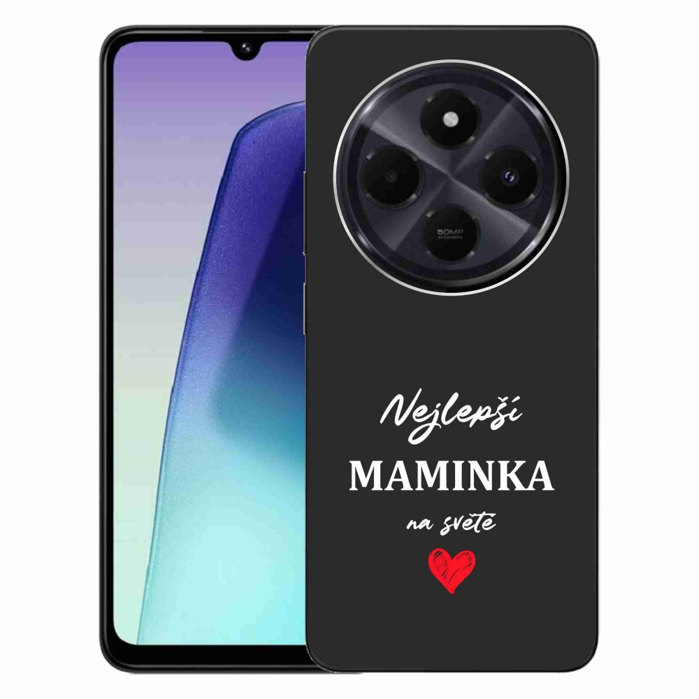 Gelový kryt mmCase na Xiaomi Redmi 14C/Poco C75 - nejlepší maminka 1 černé pozadí
