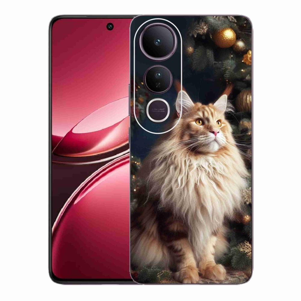 Gelový kryt mmCase na Vivo V50 Lite 4G/5G - kočka u stromku
