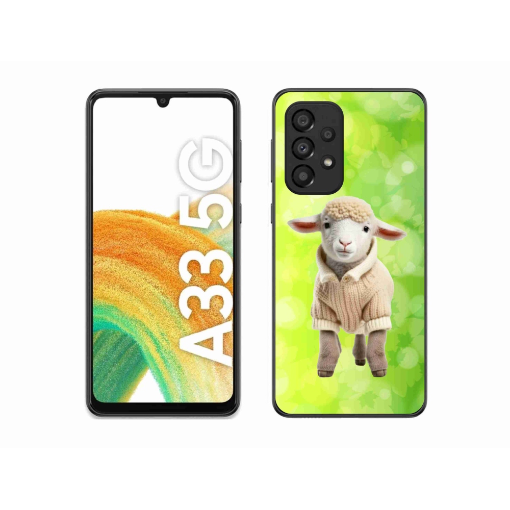 Gelový kryt mmCase na Samsung Galaxy A33 5G - jehně ve svetru