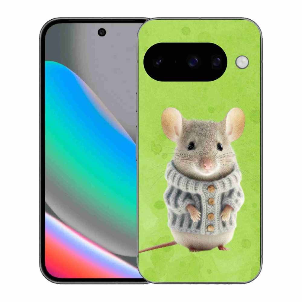 Gelový kryt mmCase na Google Pixel 10 - myška ve svetru