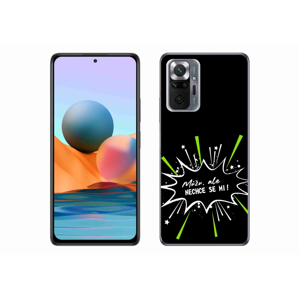 Gelový kryt mmCase na Xiaomi Redmi Note 10 Pro - vtipný text 11 černé pozadí
