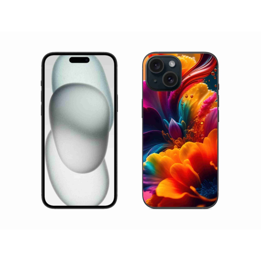 Gelový kryt mmCase na iPhone 15 - abstraktní motiv 2