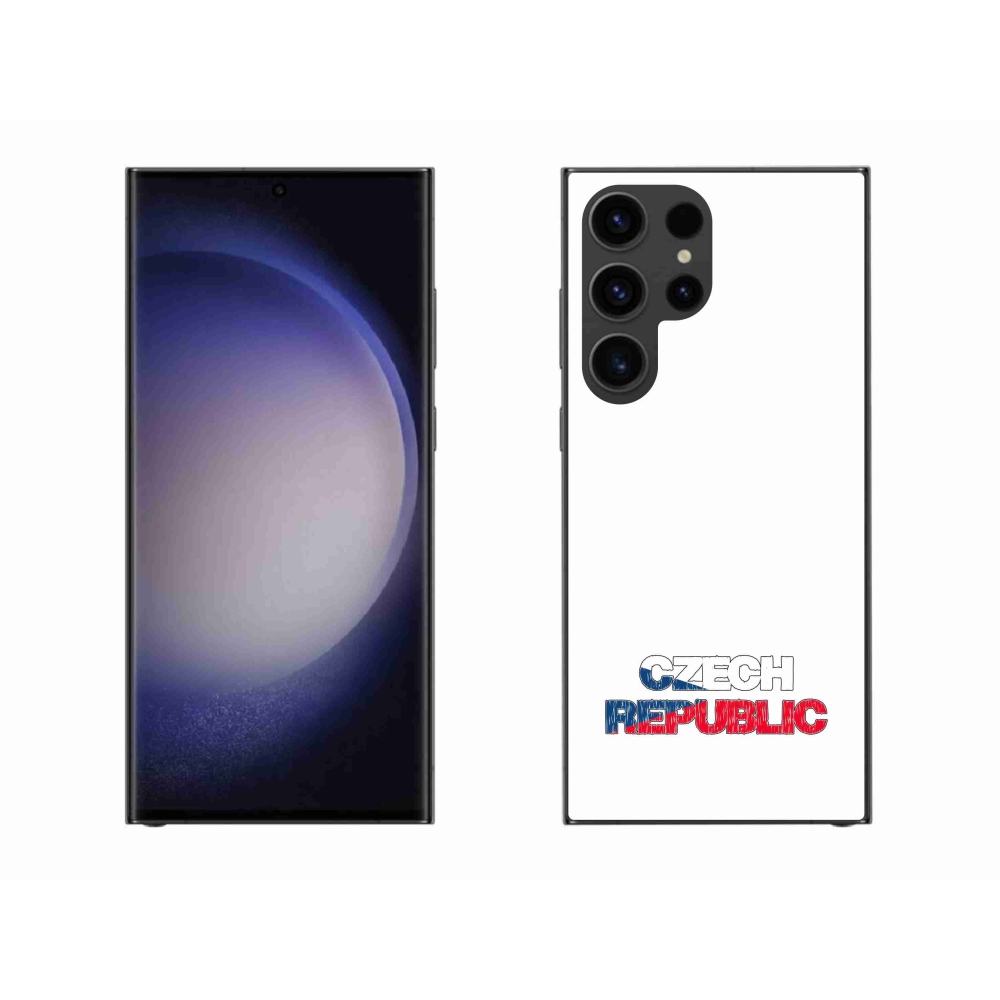 Gelový kryt mmCase na Samsung Galaxy S23 Ultra 5G - Czech Republic bílé pozadí
