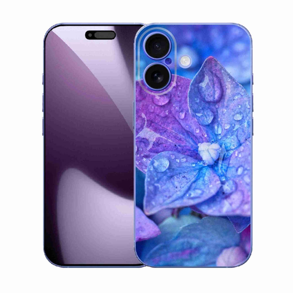 Gelový kryt mmCase na iPhone 17 - fialový květ