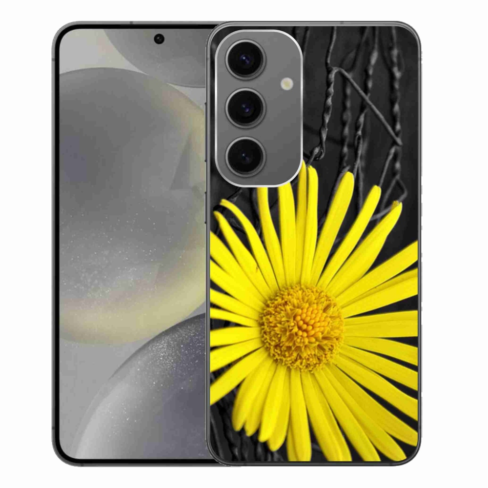 Gelový kryt mmCase na Samsung Galaxy S24+ - žlutá květina