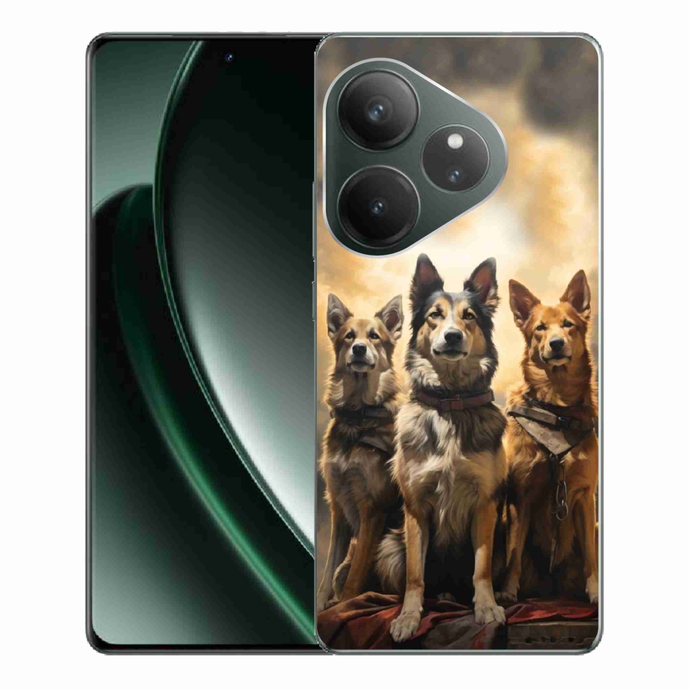 Gelový kryt mmCase na Realme GT 6 5G/GT 6T 5G - tři psi
