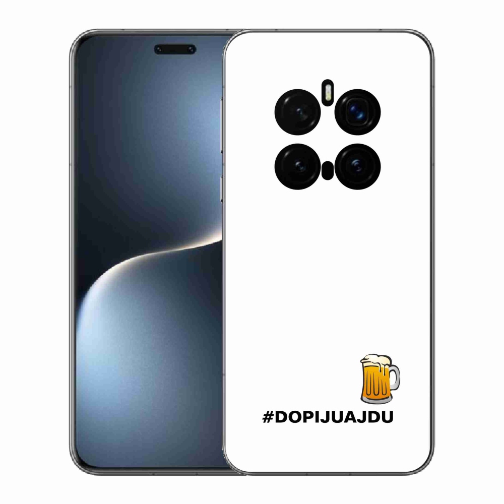 Gelový kryt mmCase na Honor Magic 7 Pro 5G - pivní motiv 1 bílé pozadí