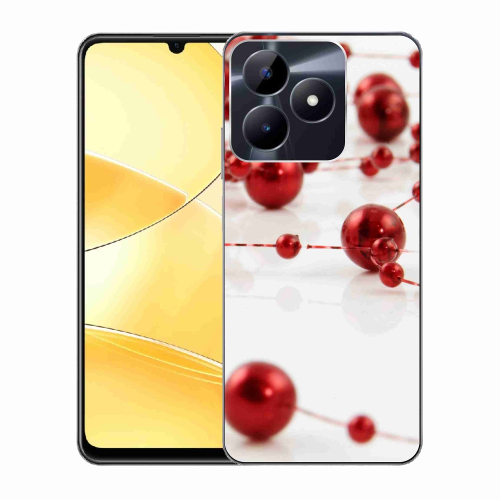 Gelový kryt mmCase na Realme C51/C53 - vánoční řetěz