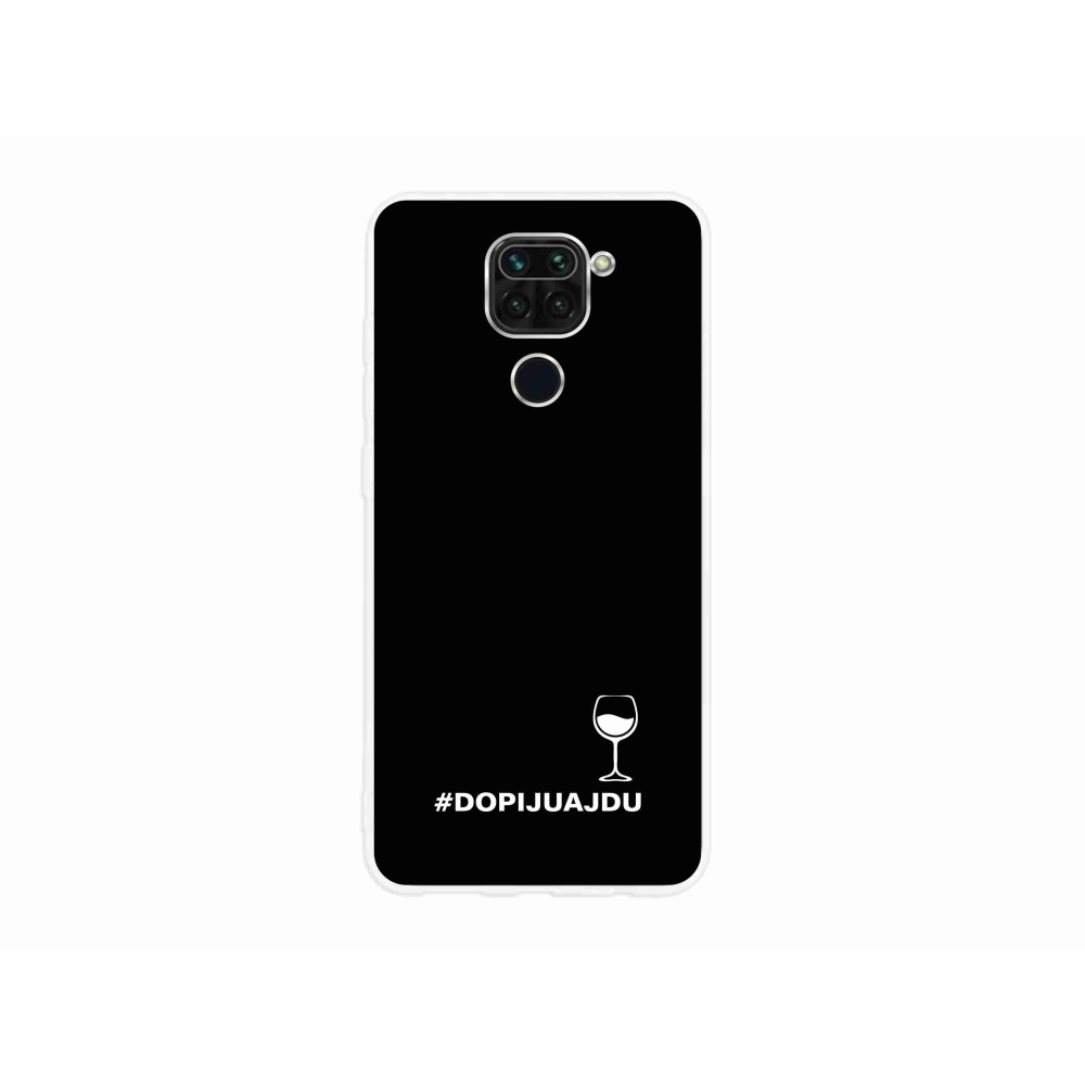 Gelový kryt mmCase na Xiaomi Redmi Note 9 - vinný motiv černé pozadí