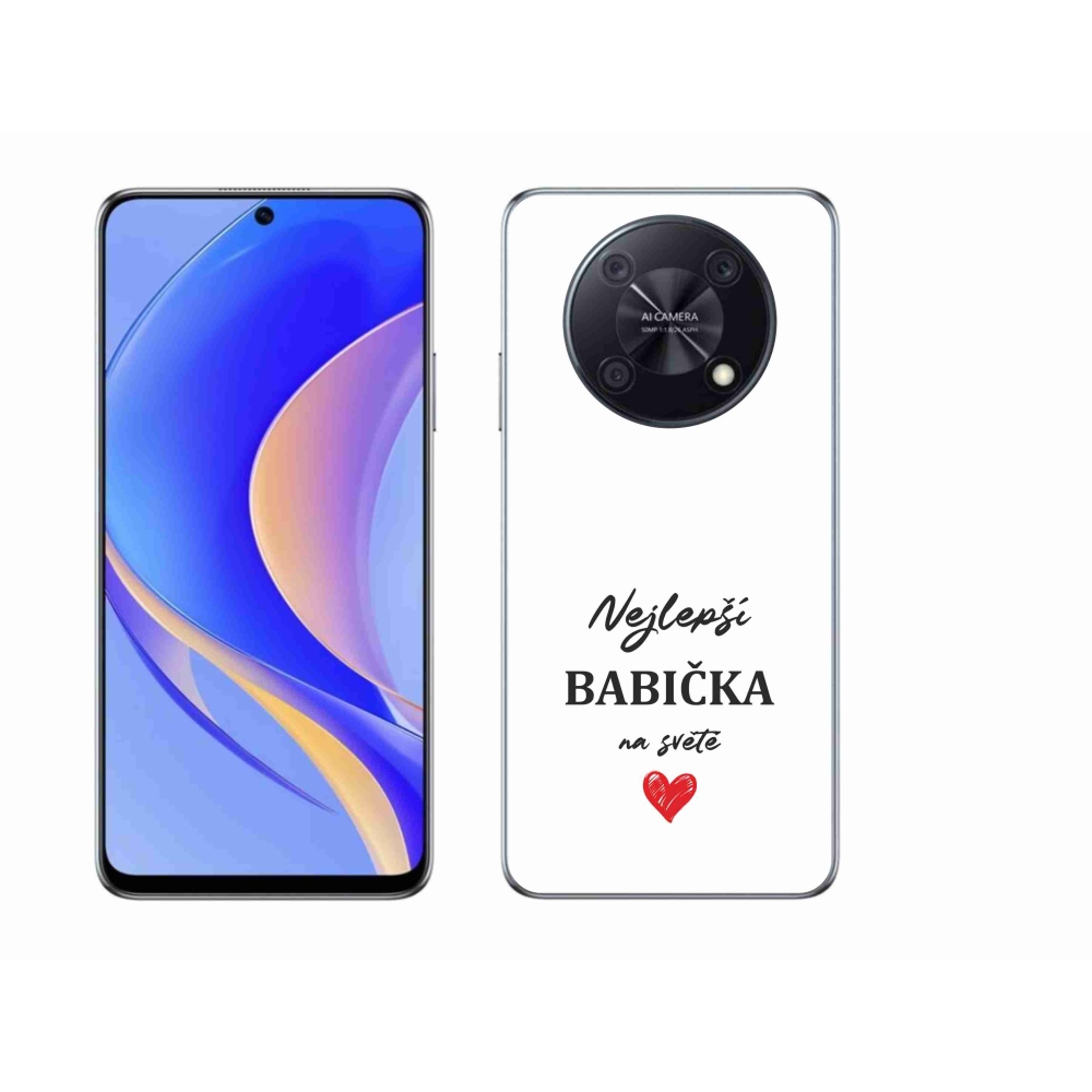 Gelový kryt mmCase na Huawei Nova Y90 - nejlepší babička 1 bílé pozadí