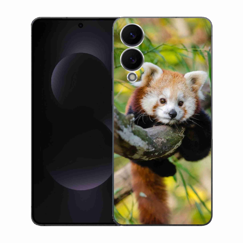 Gelový kryt mmCase na Samsung Galaxy S25 Edge - panda červená