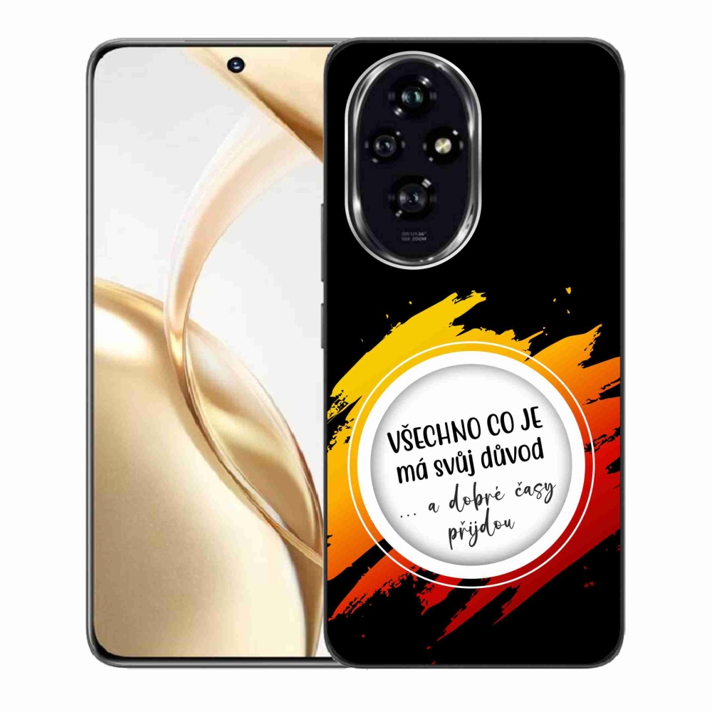 Gelový kryt mmCase na Honor 200 5G - citát 3 černé pozadí