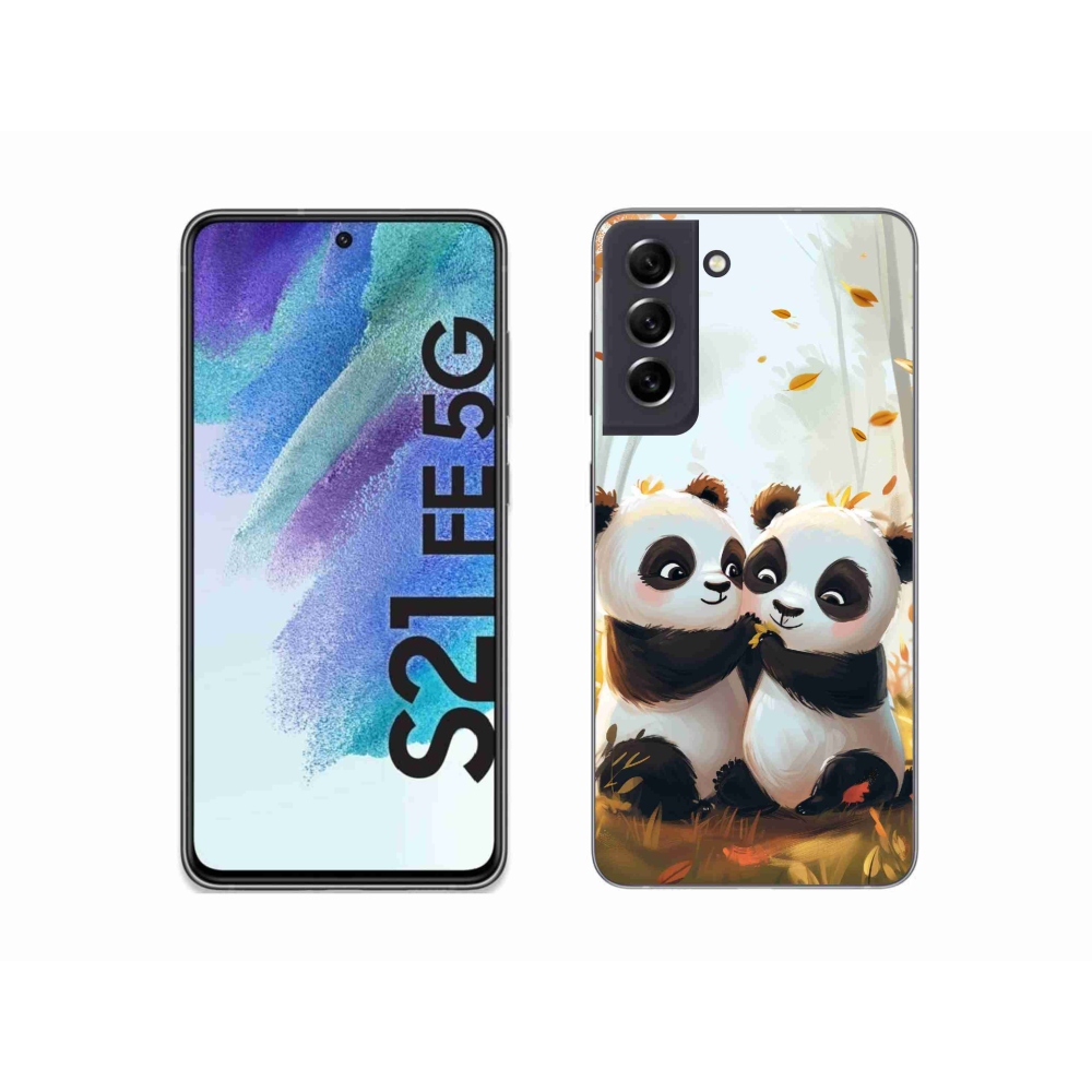 Gelový kryt mmCase na Samsung Galaxy S21 FE 5G - pandy