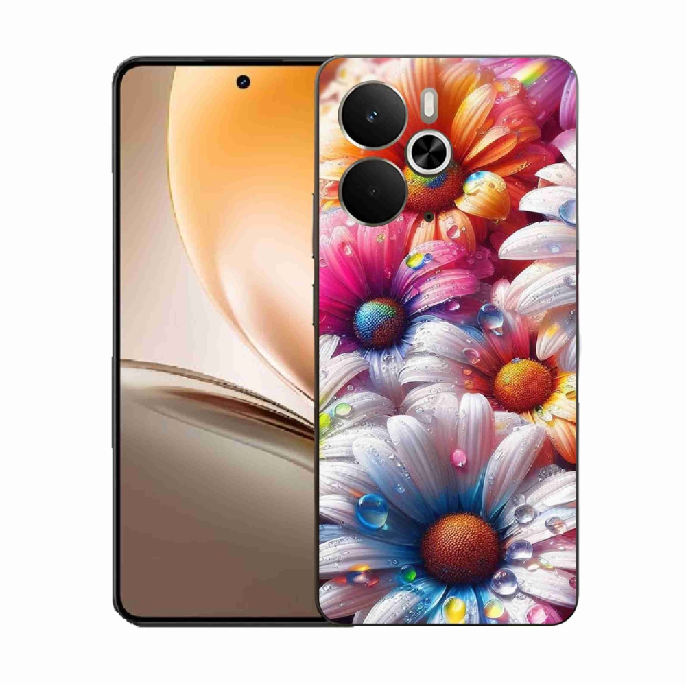 Gelový kryt mmCase na Realme 14 5G - barevné kopretiny