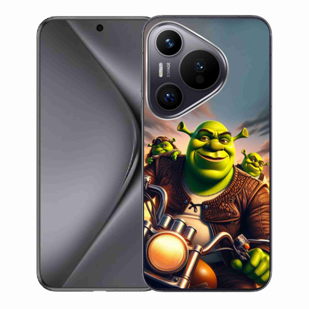 Gelový kryt mmCase na Huawei Pura 70 - shrek na motorce