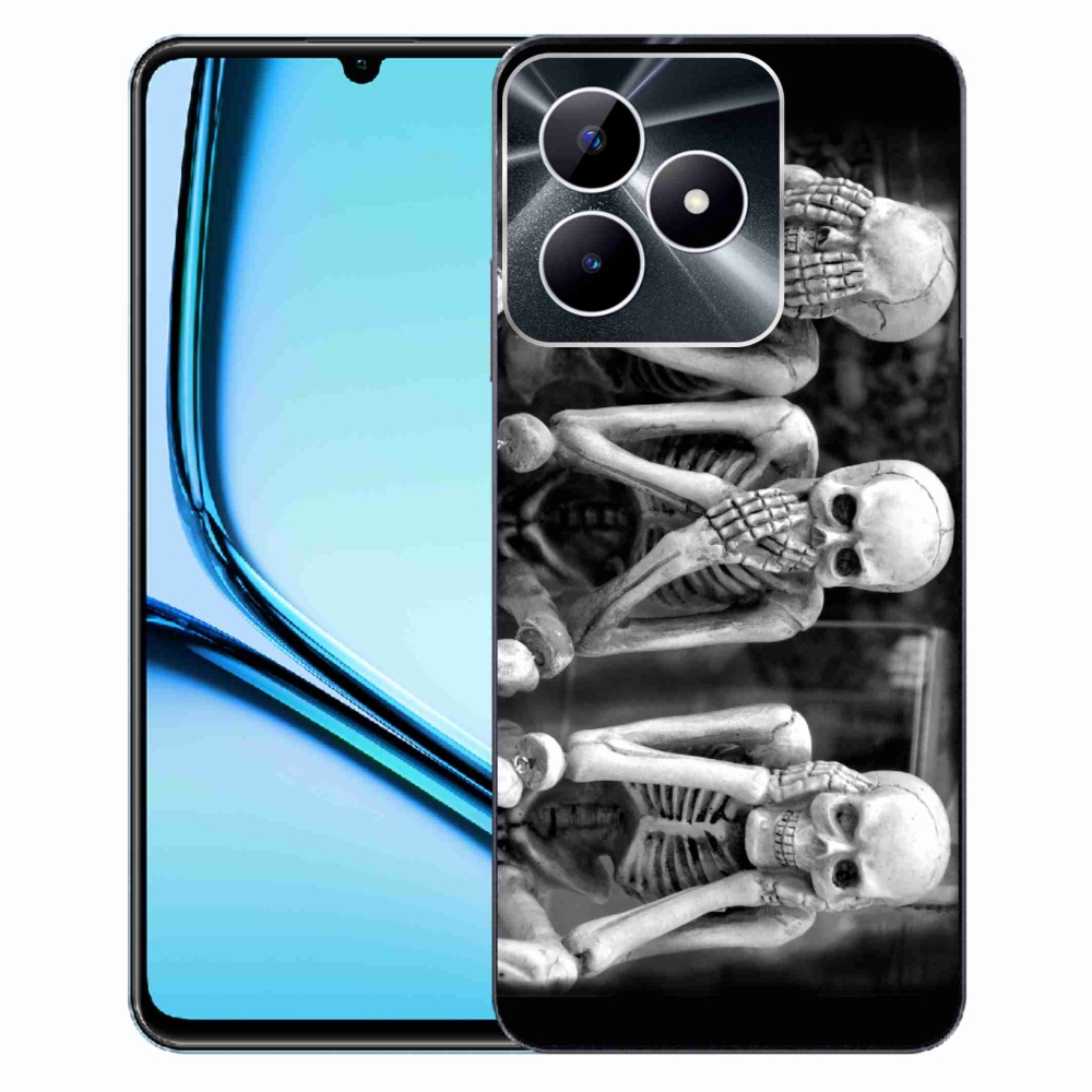 Gelový kryt mmCase na Realme Note 50 - kostlivci