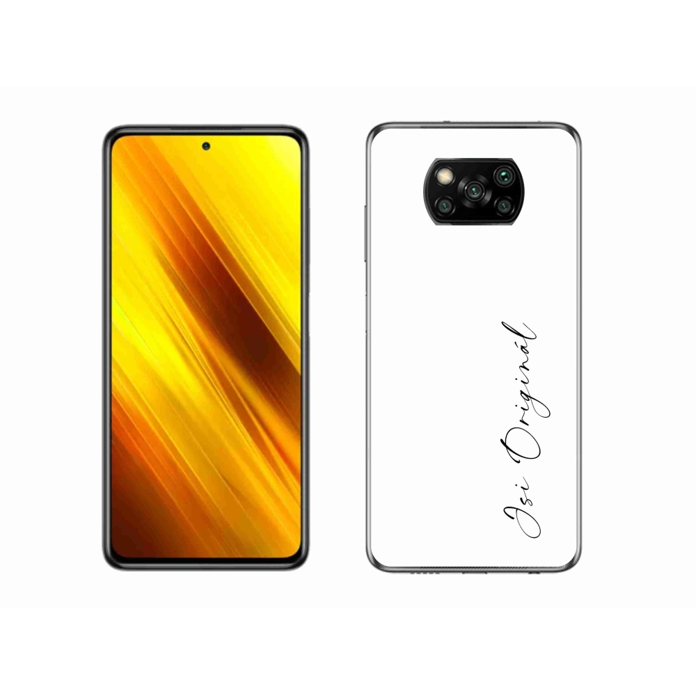 Gelový kryt mmCase na Xiaomi Poco X3 Pro - jsi originál bílé pozadí