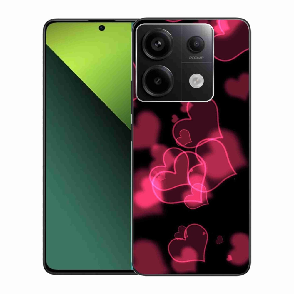 Gelový kryt mmCase na Xiaomi Redmi Note 13 Pro 5G/Poco X6 5G - červená srdíčka