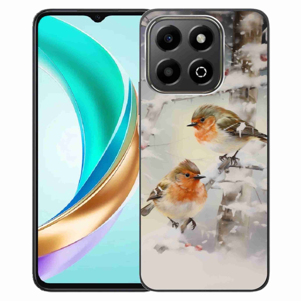 Gelový kryt mmCase na Honor X6b - ptáčci v zimě
