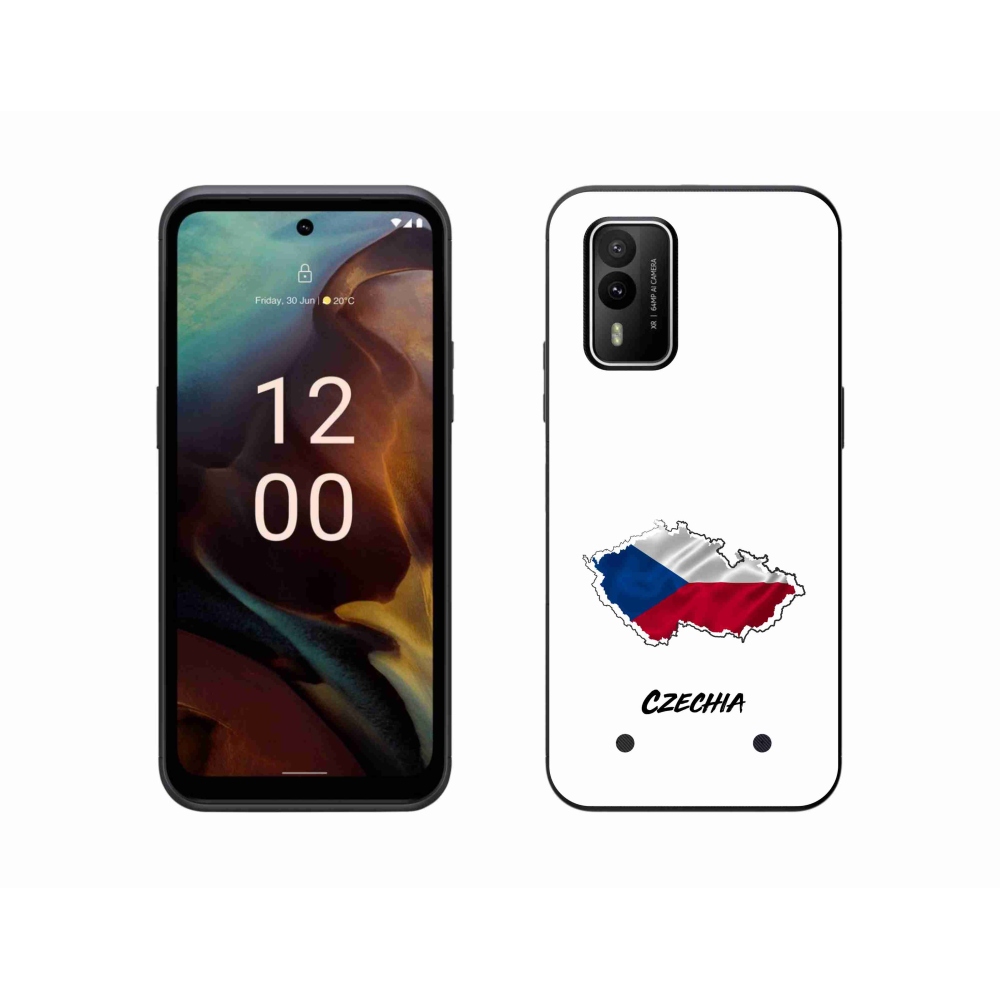 Gelový kryt mmCase na Nokia XR21 - Czechia bílé pozadí