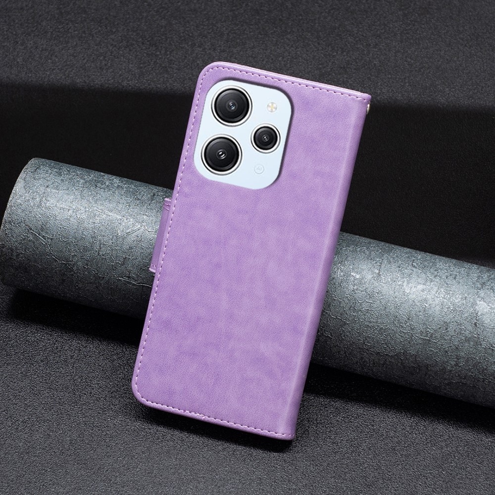 Butterfly knížkové pouzdro na Xiaomi Redmi 12 4G/5G - fialové