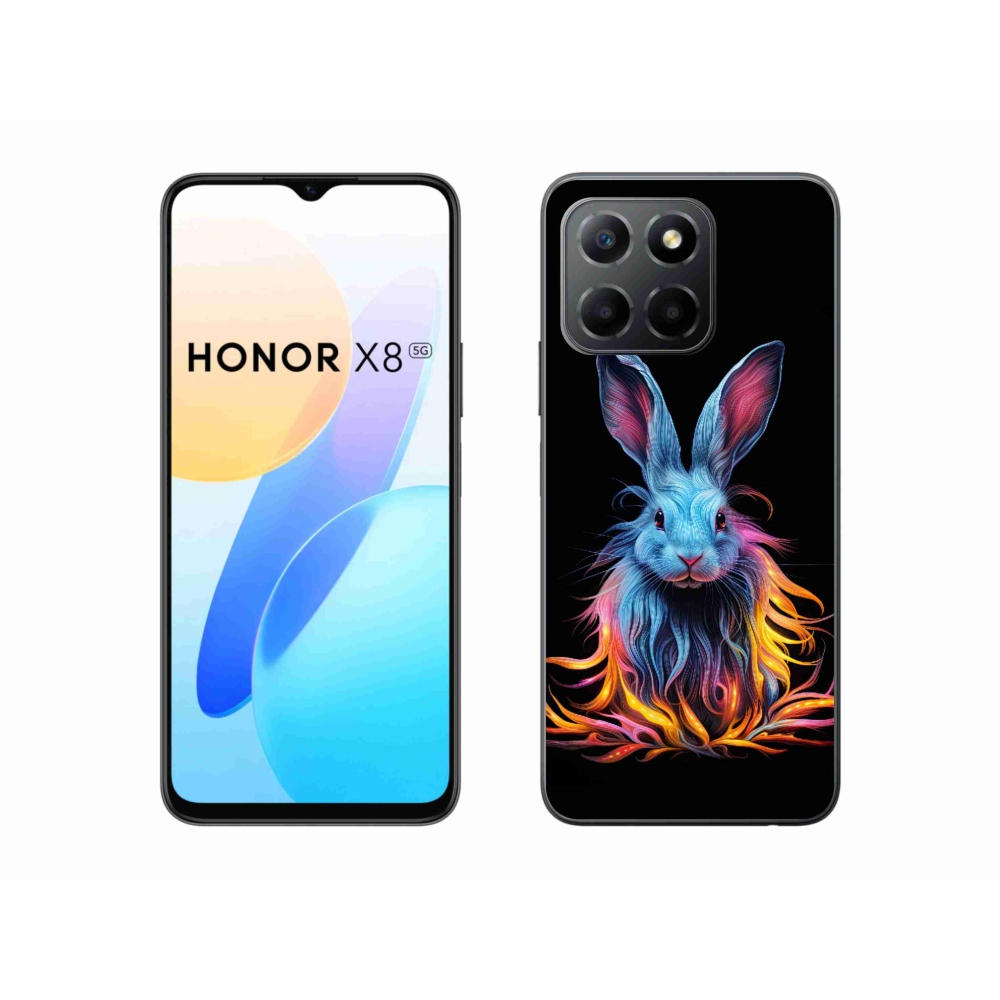 Gelový kryt mmCase na Honor X8 5G - abstraktní zajíc