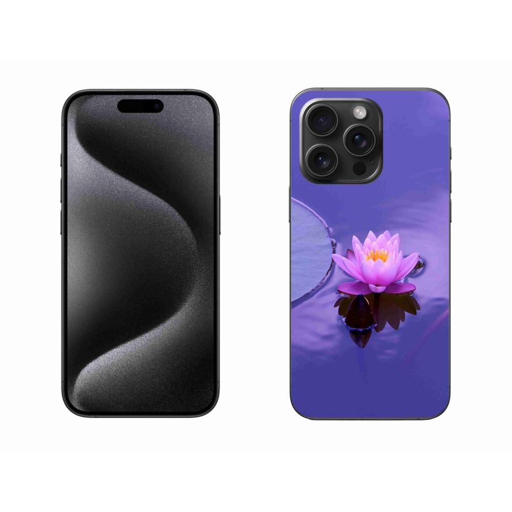 Gelový obal mmCase na iPhone 15 Pro Max - květ na hladině