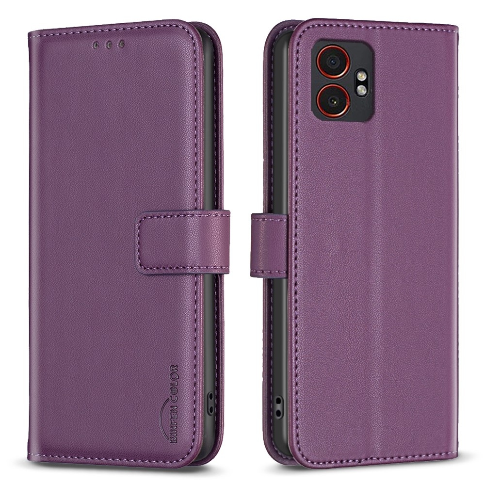 BNF knížkové pouzdro na Samsung Galaxy Xcover 7 Pro - tmavěfialové