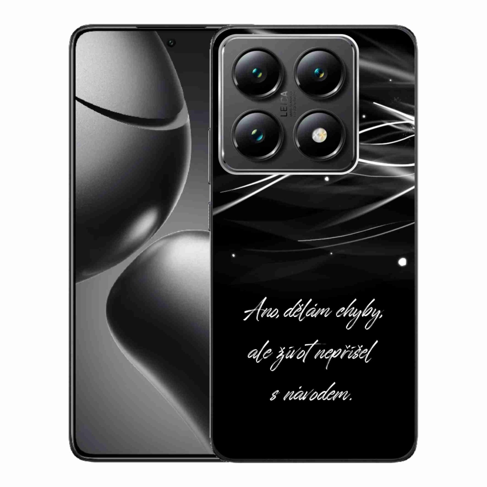 Gelový kryt mmCase na Xiaomi 14T Pro - citát černé pozadí