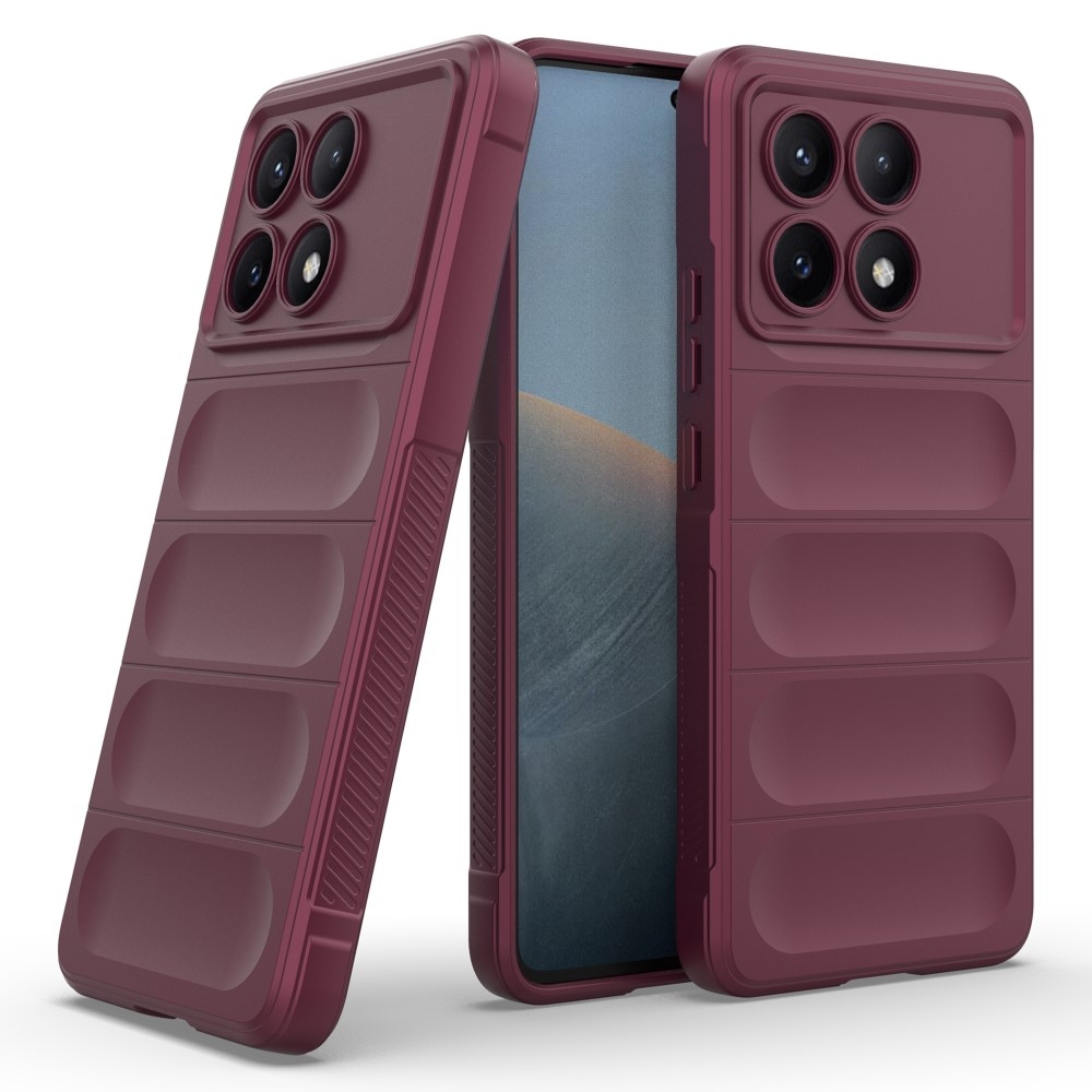 Rugg odolný gelový obal na Xiaomi Poco X6 Pro 5G - vínový