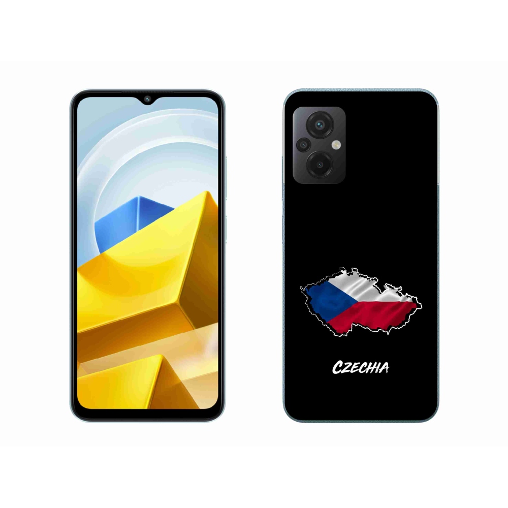 Gelový kryt mmCase na Xiaomi Poco M5 4G - Czechia černé pozadí