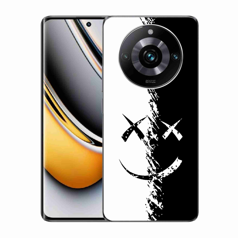 Gelový kryt mmCase na Realme 11 Pro/11 Pro+ - černobílý smajlík