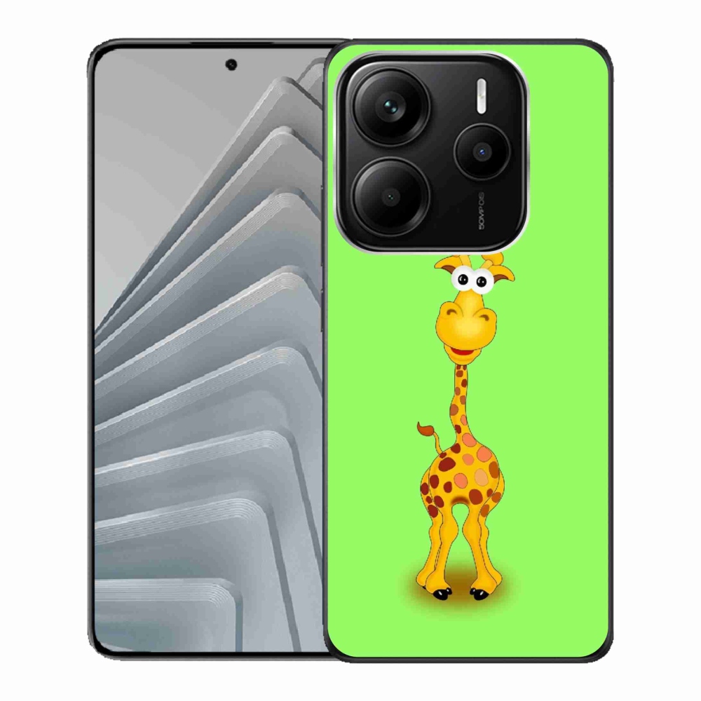 Gelový kryt mmCase na Xiaomi Redmi Note 14 5G - kreslená žirafa