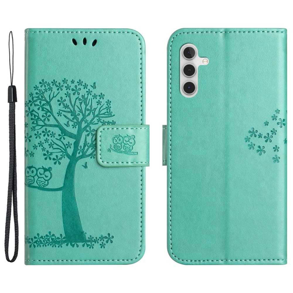 Tree knížkové pouzdro na Samsung Galaxy A35 5G - modrozelené