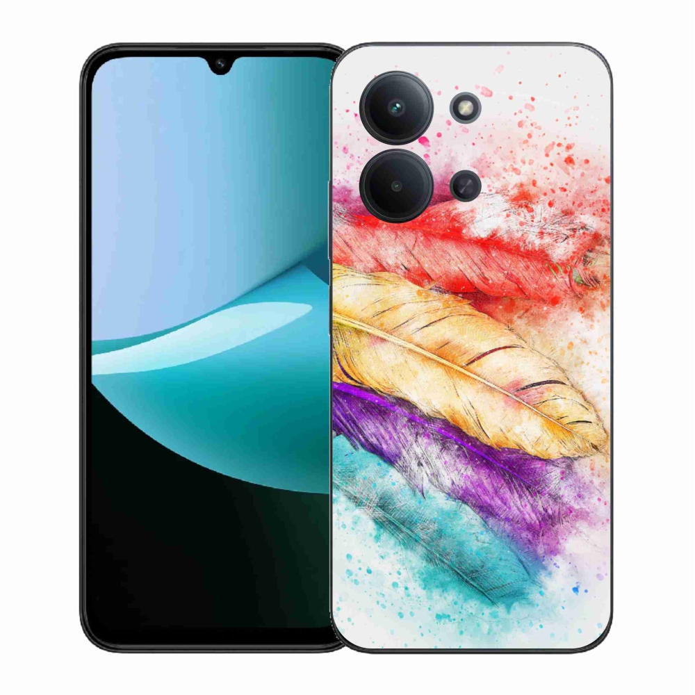 Gelový kryt mmCase na Xiaomi Redmi 15C 4G (171mm)/Poco C85 4G (171mm) - barevné peří