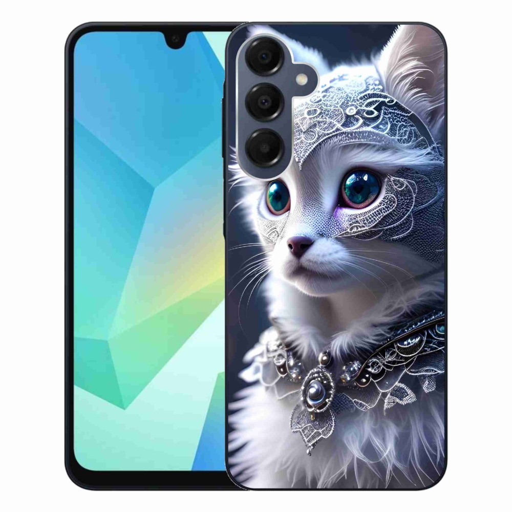 Gelový kryt mmCase na Samsung Galaxy A16 4G/5G - bílá kočka