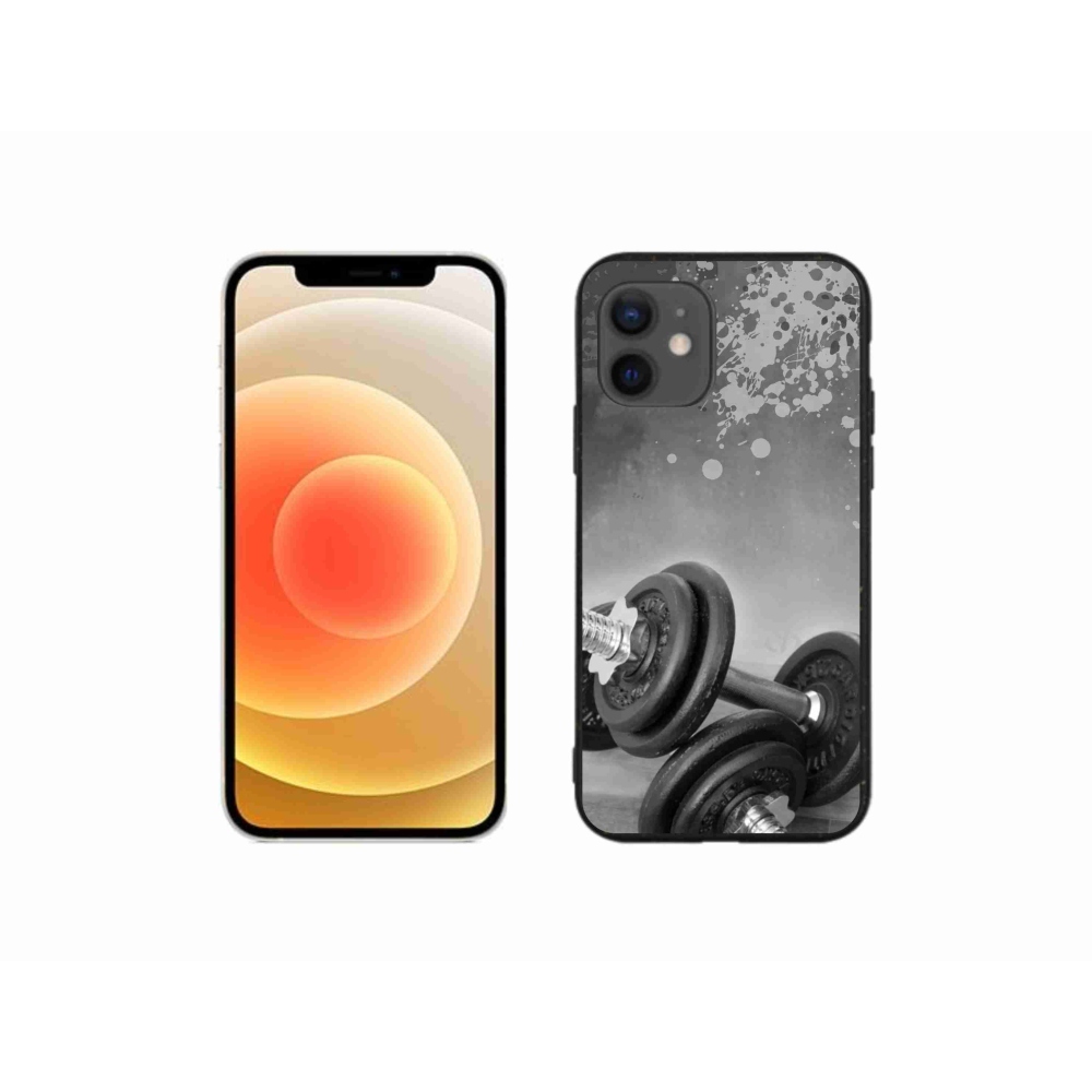 Gelový kryt mmCase na iPhone 12 mini - činky 1