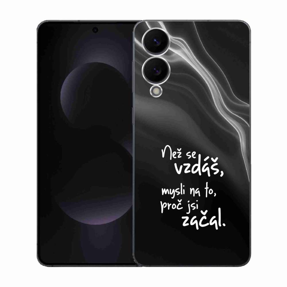 Gelový kryt mmCase na Samsung Galaxy S25 Edge - citát 2 černé pozadí
