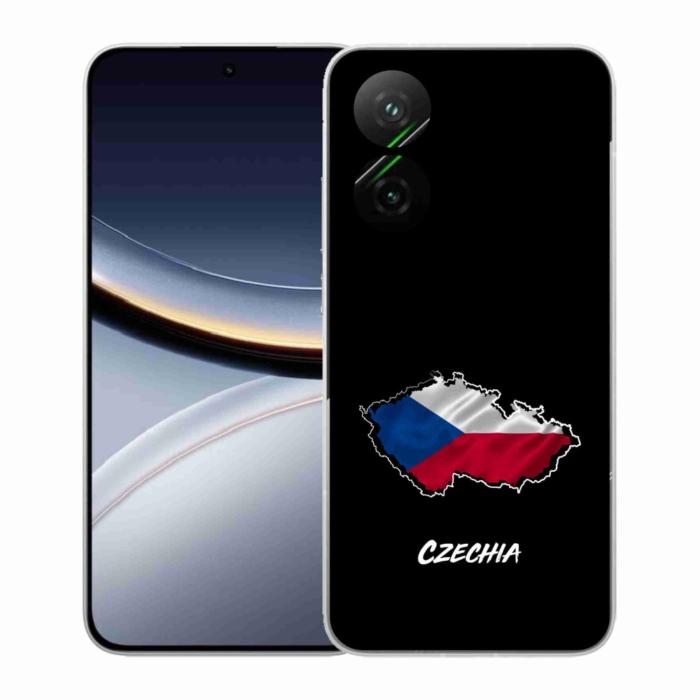Gelový kryt mmCase na Xiaomi Poco F7 5G - Czechia černé pozadí