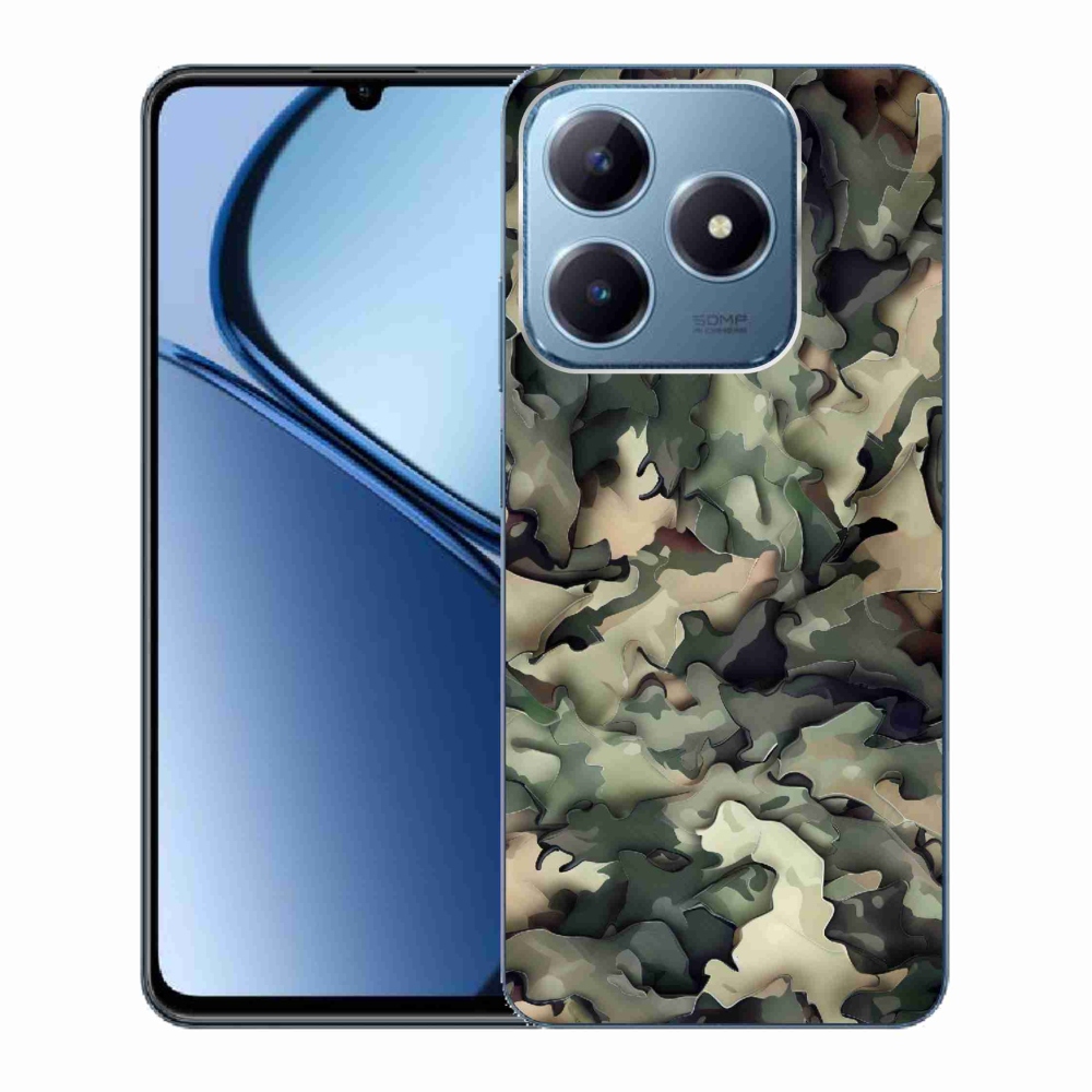 Gelový kryt mmCase na Realme C63 - maskáčový vzor 9