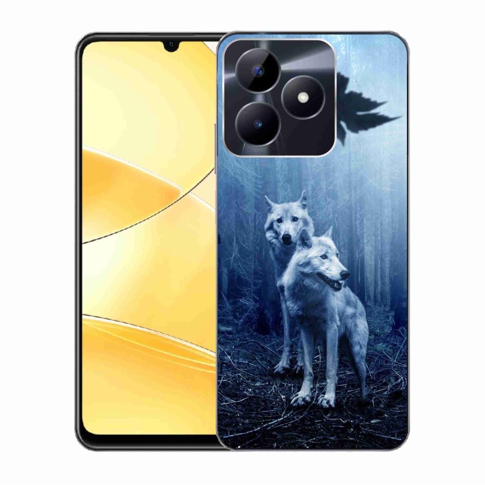 Gelový kryt mmCase na Realme C51/C53 - vlci v lese