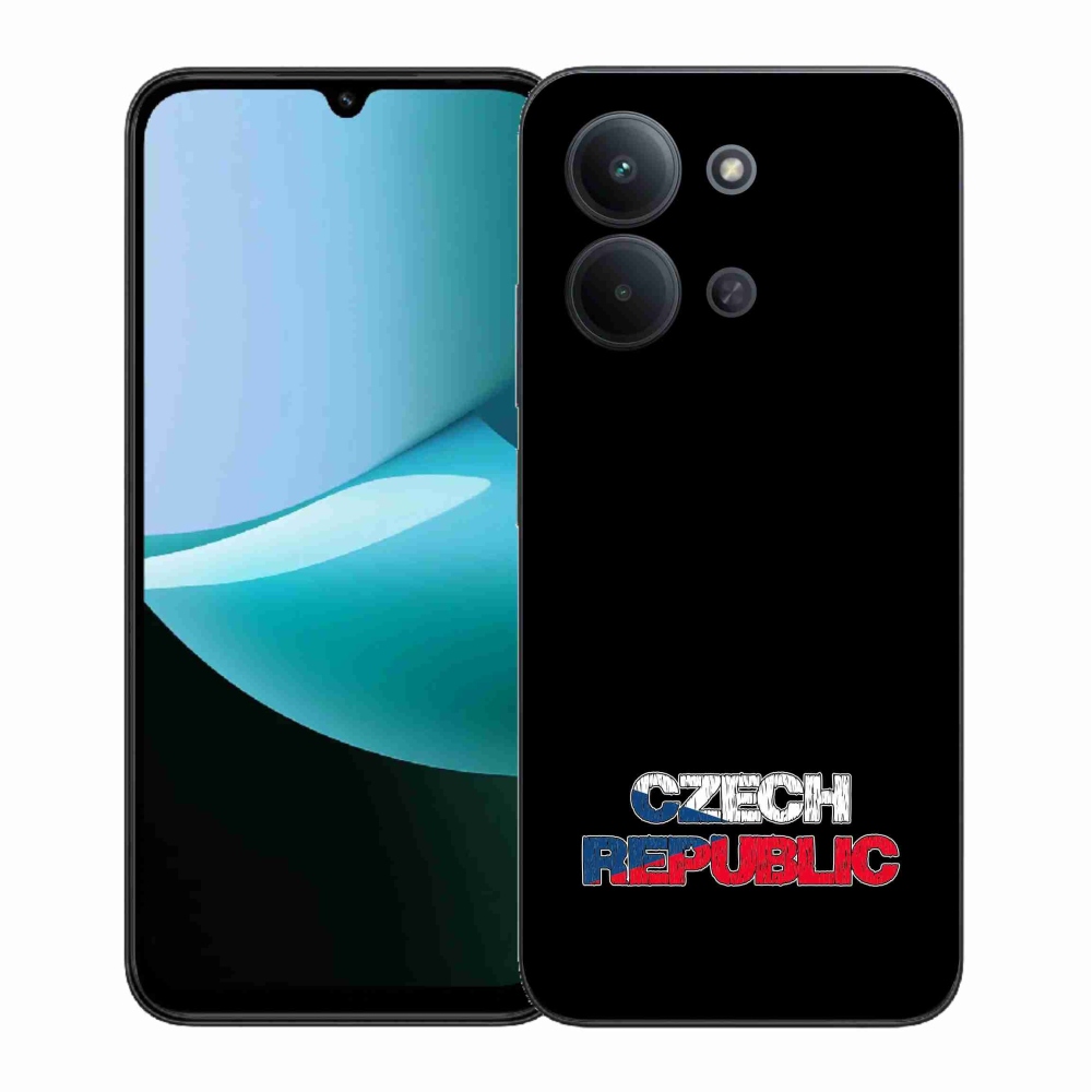 Gelový kryt mmCase na Xiaomi Redmi 15C 4G (171mm)/Poco C85 4G (171mm) - Czech Republic černé pozadí