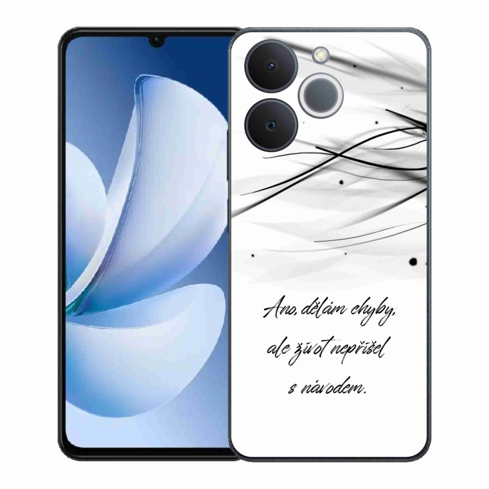 Gelový kryt mmCase na Realme Note 70T - citát bílé pozadí