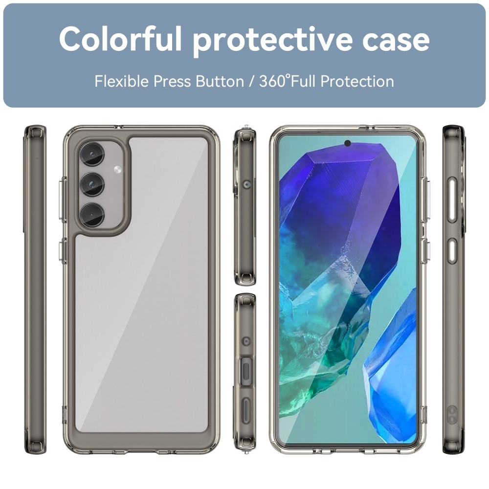 Gelový obal s pevnými zády na Samsung Galaxy M55 5G - šedý