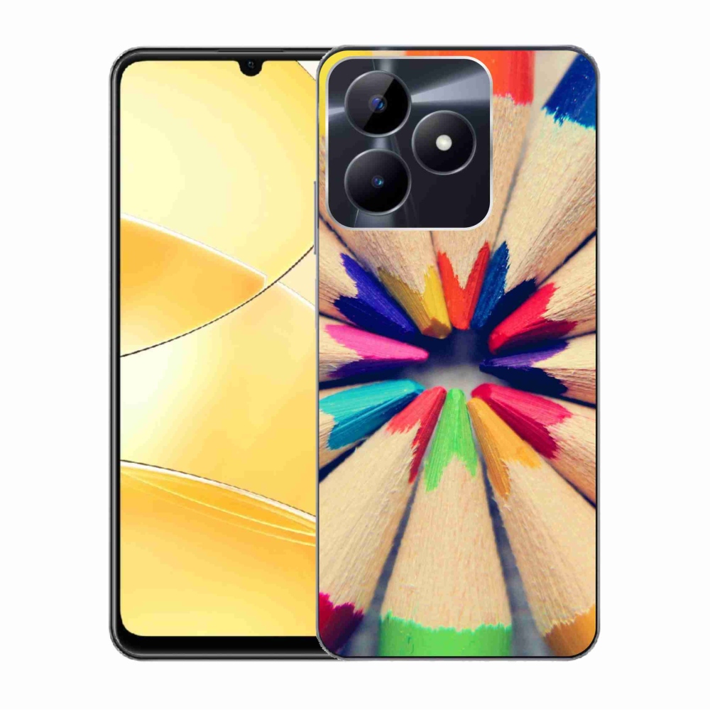 Gelový kryt mmCase na Realme C51/C53 - pastelky 