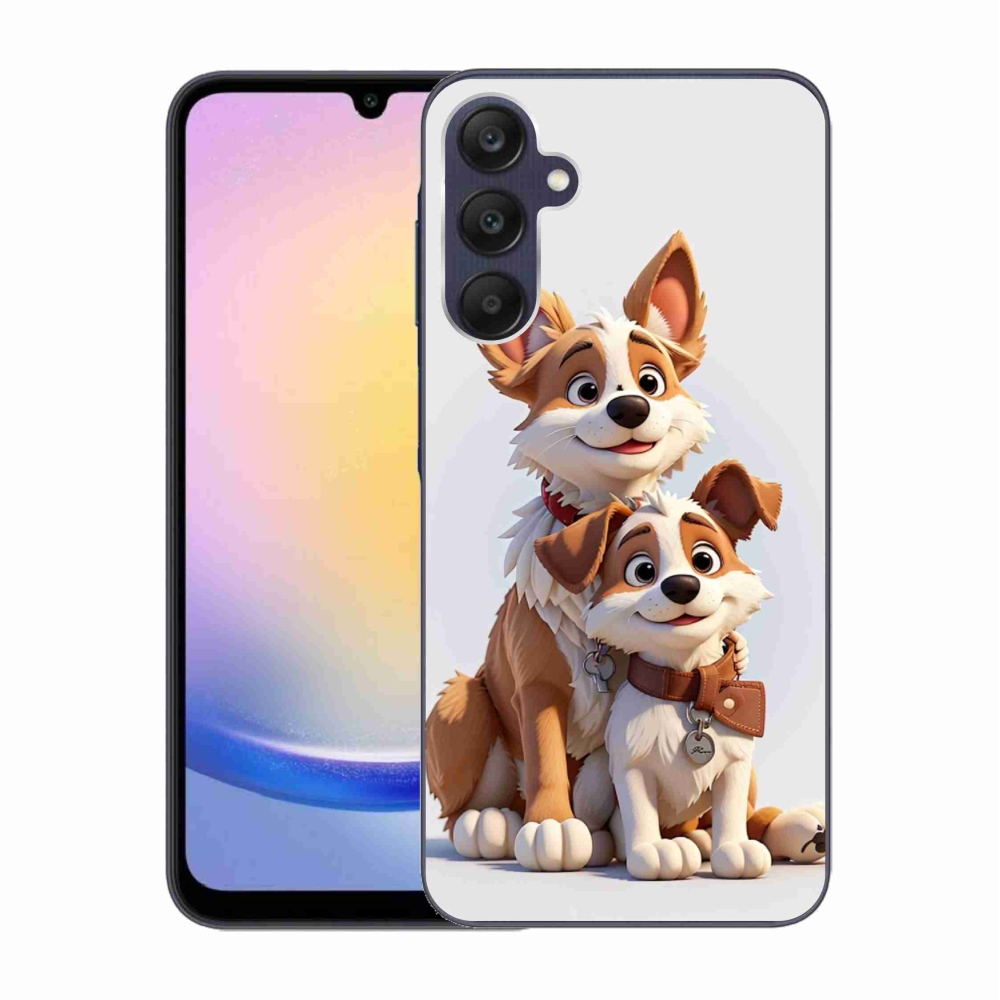 Gelový kryt mmCase na Samsung Galaxy A25 5G - kreslení psi